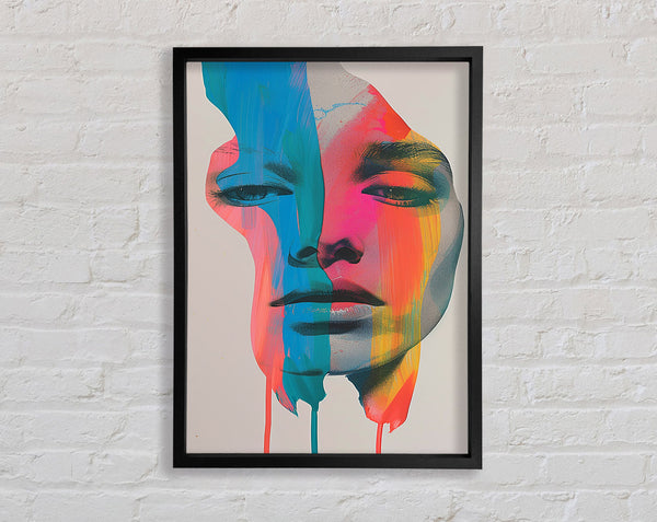 Painted Face Abstract Framed Print