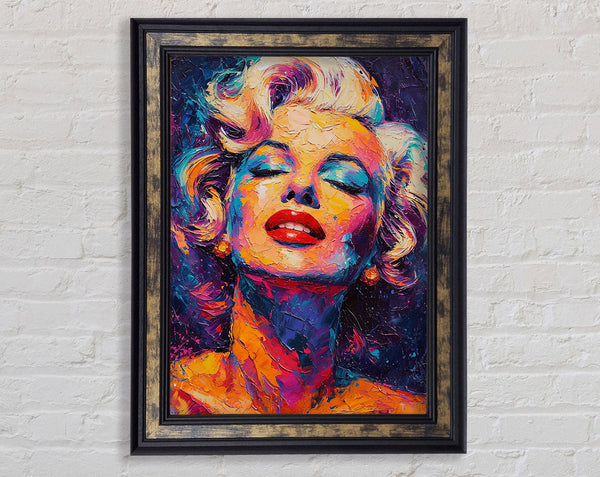 Painted Marilyn Monroe Framed Print