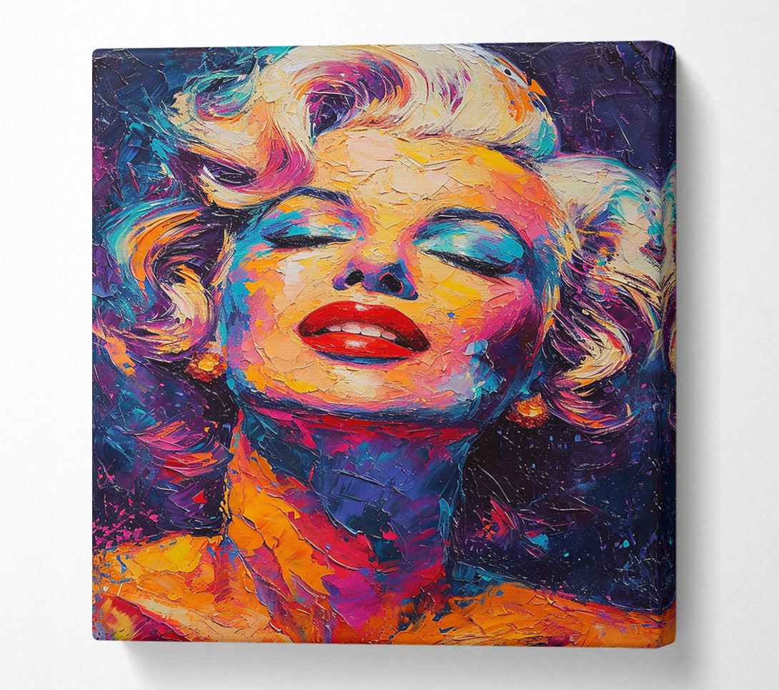  A Canvas Print of Painted Marilyn Monroe Canvas Art