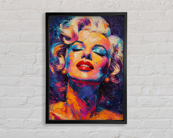 Painted Marilyn Monroe Framed Print