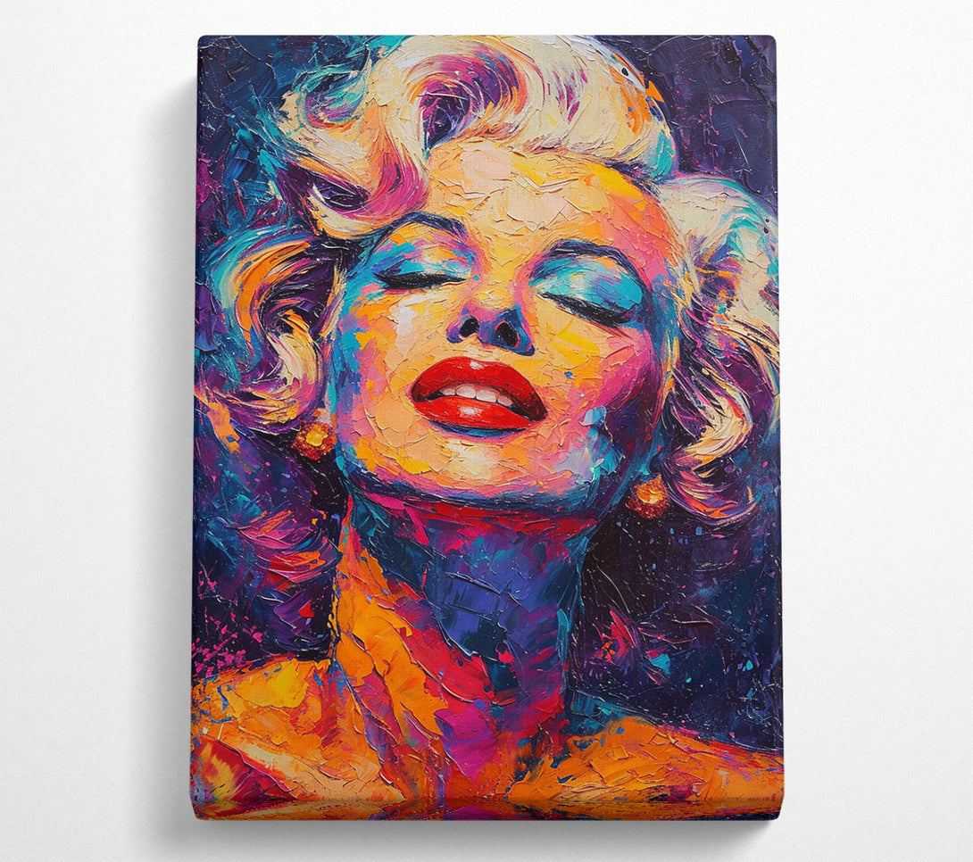  A Canvas Print of Painted Marilyn Monroe Canvas Art