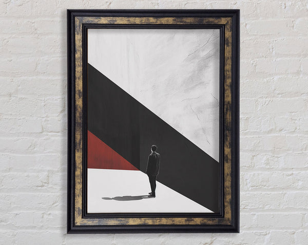 Pan Standing Diagonal Framed Print