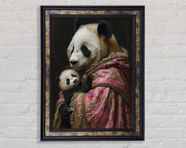 Panda Mother Framed Print