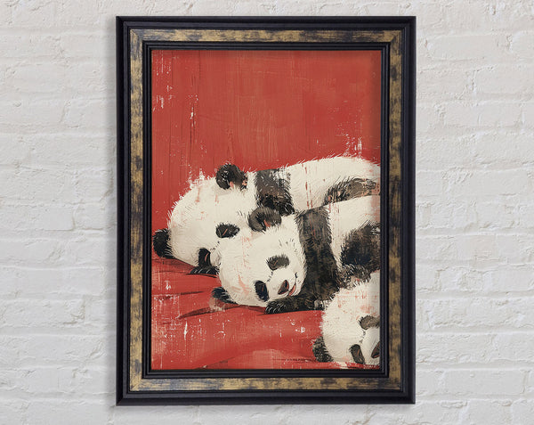 Panda Sleep Framed Print