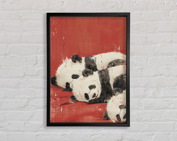 Panda Sleep Framed Print