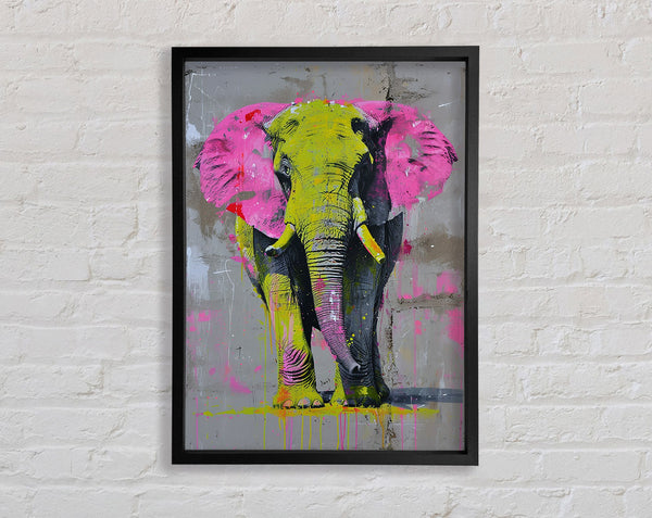 Pastel Elephant Framed Print
