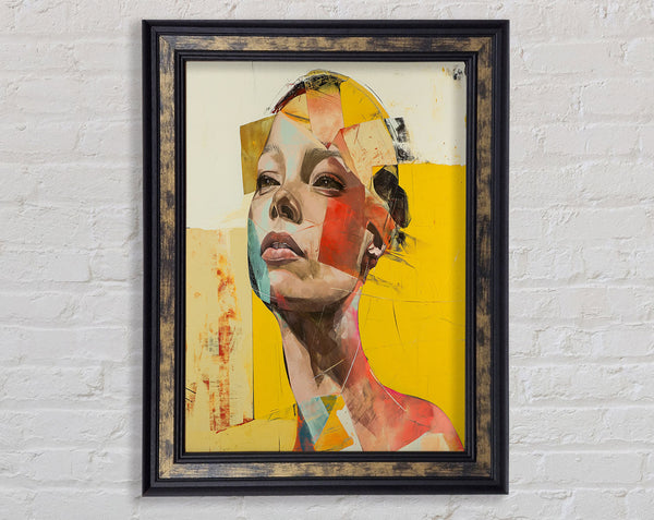 Patchwork Woman Framed Print