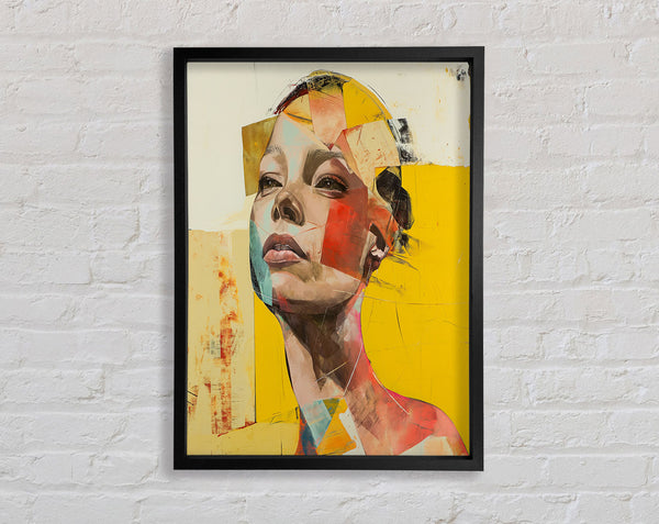 Patchwork Woman Framed Print