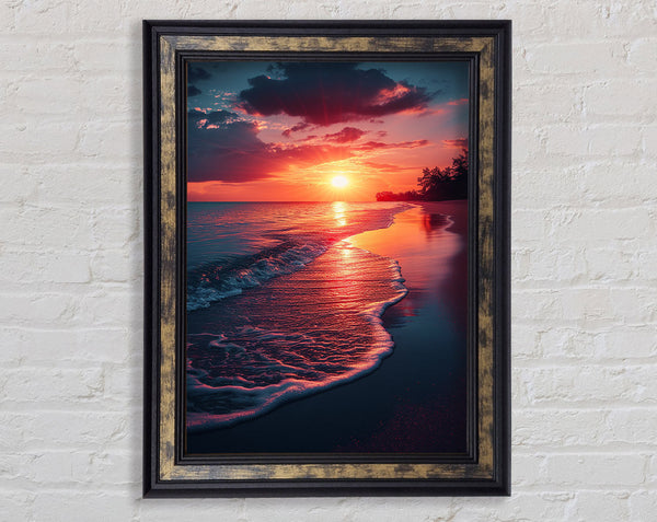 Peaceful Beach Framed Print