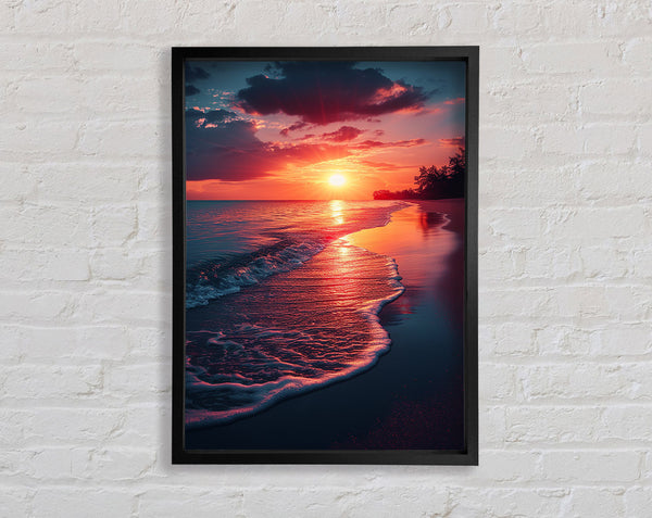 Peaceful Beach Framed Print