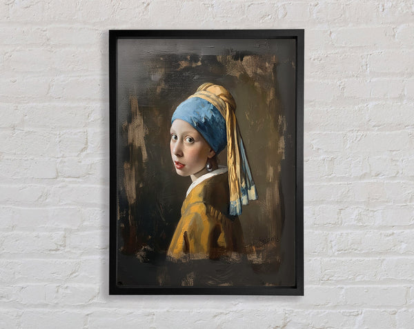 Pearl Earing Texture Framed Print