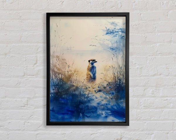 Peering Meerkat Framed Print