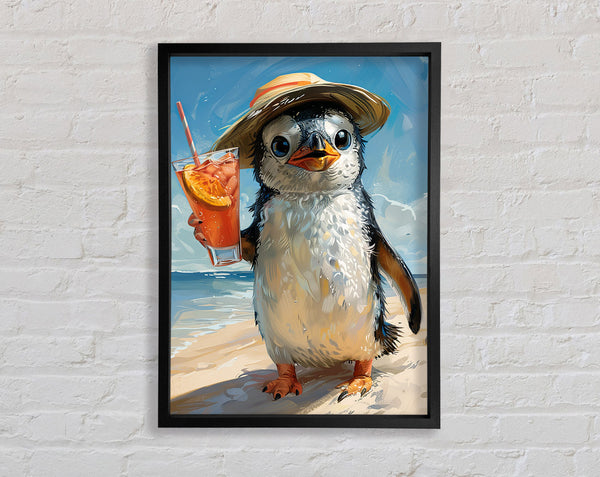 Penguin Holiday Framed Print
