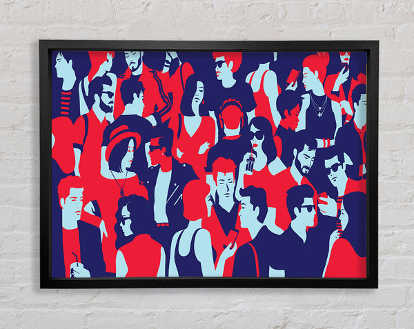 People Of The Town Framed Print