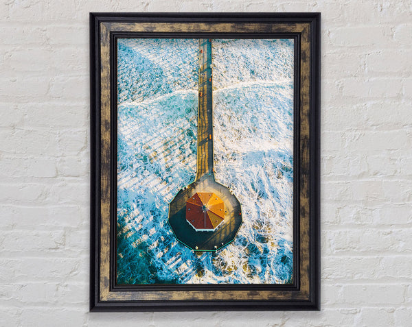 Pier Over The Sea Framed Print