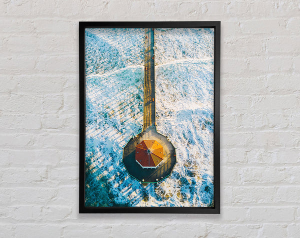 Pier Over The Sea Framed Print