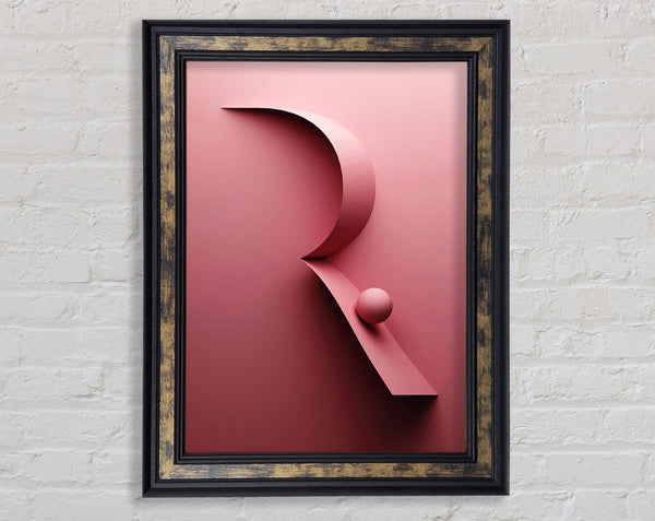 Pink Abstract Ball Framed Print