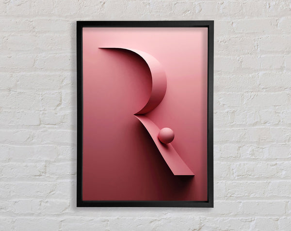 Pink Abstract Ball Framed Print