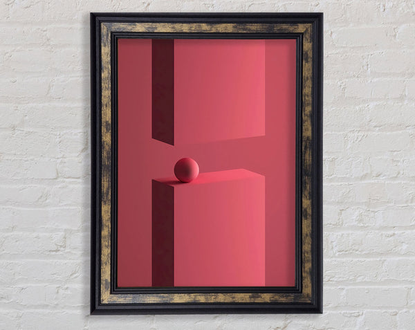 Pink Blocks With Ball Framed Print