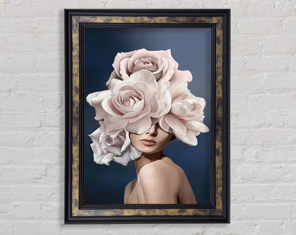Pink Flower Head Framed Print