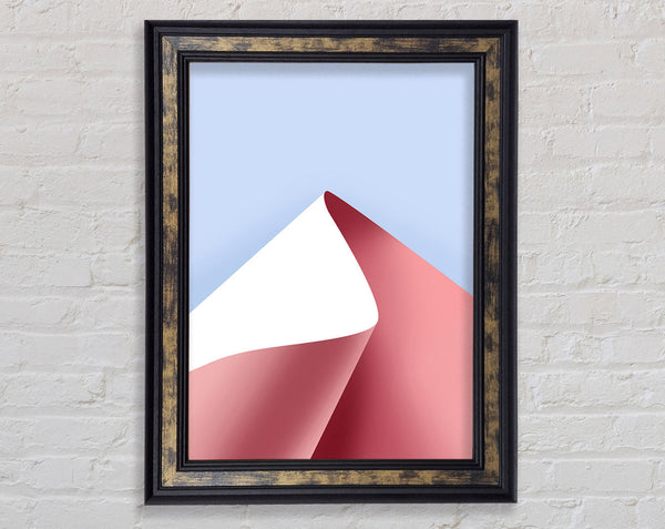 Pink Fold To Blue Framed Print