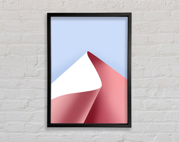 Pink Fold To Blue Framed Print