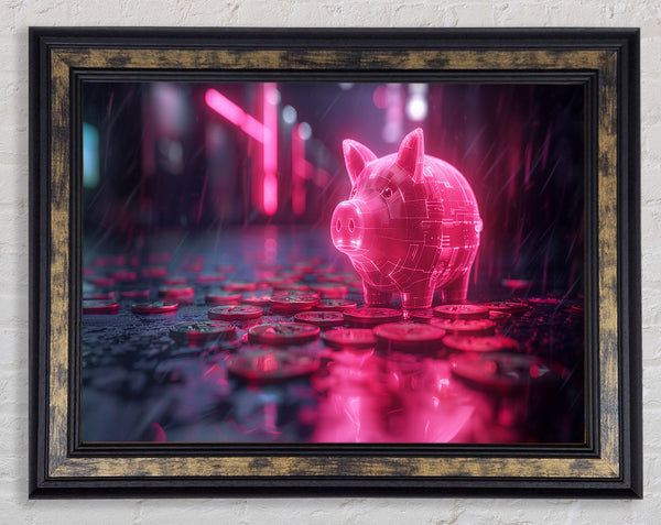 Pink Pig Safe Framed Print
