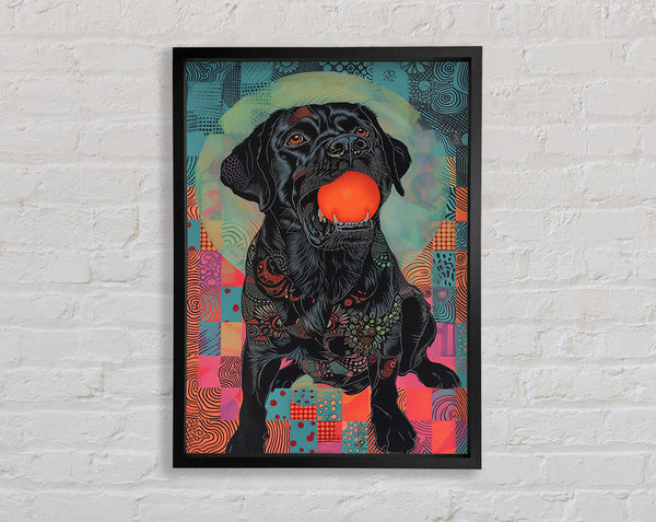 Playful Labrador Framed Print