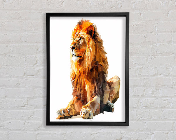 Poly Lion Framed Print