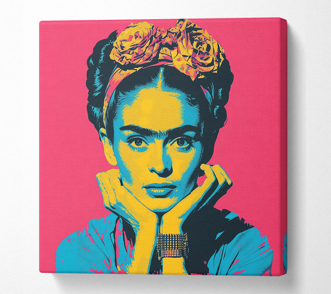  A Canvas Print of Pop Art Frida Kahlo Canvas Print