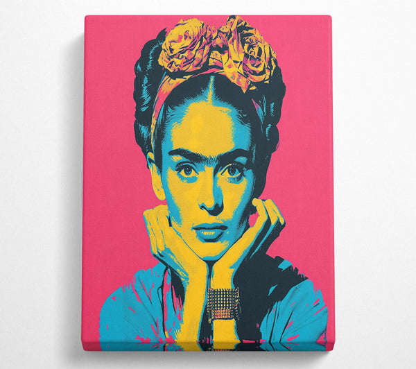  A Canvas Print of Pop Art Frida Kahlo Canvas Print