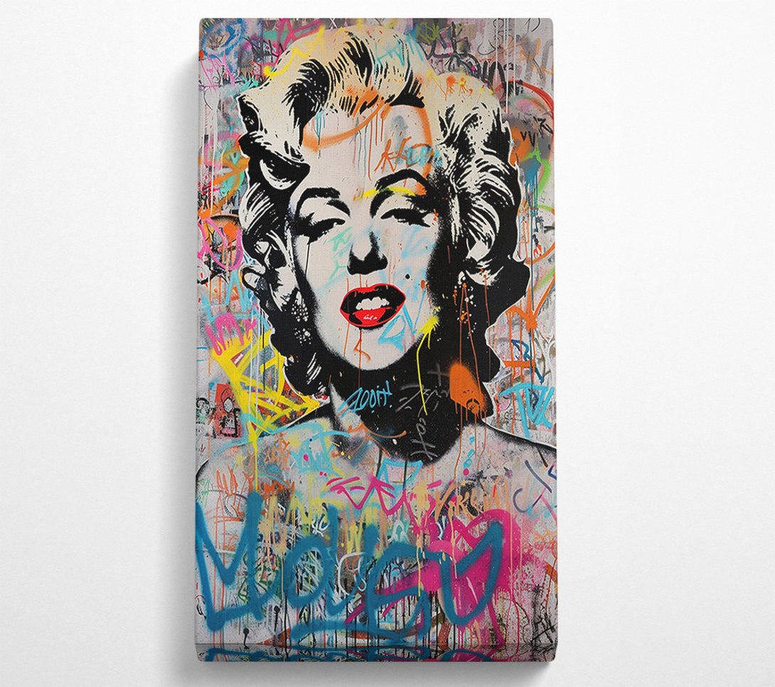  A Canvas Print of Pop Art Monroe Graffiti Canvas Wall Art