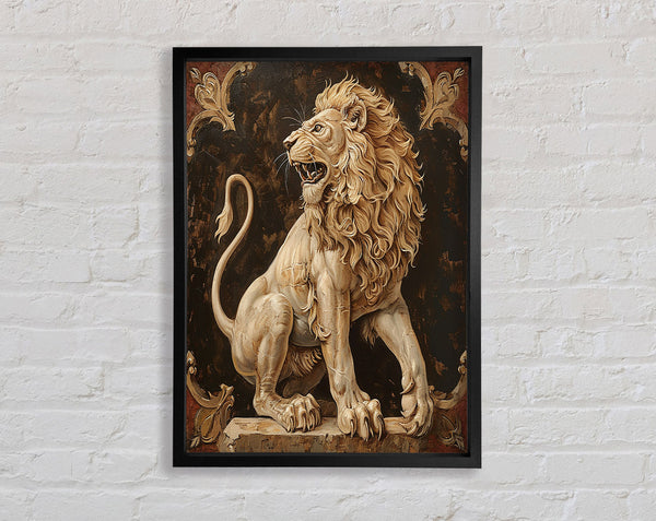 Powerful Lion Framed Print