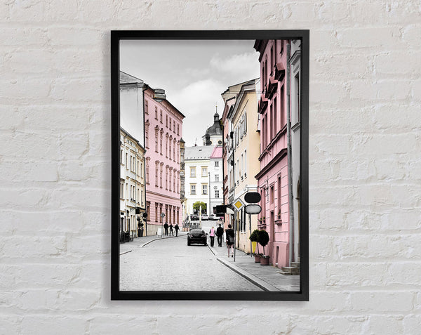 Pretty Town Walk Framed Print