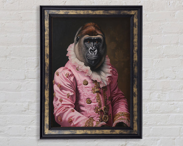 Prince Gorilla Framed Print