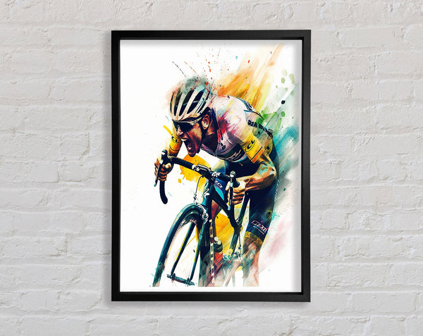 Pro Cycling Explosion Framed Print