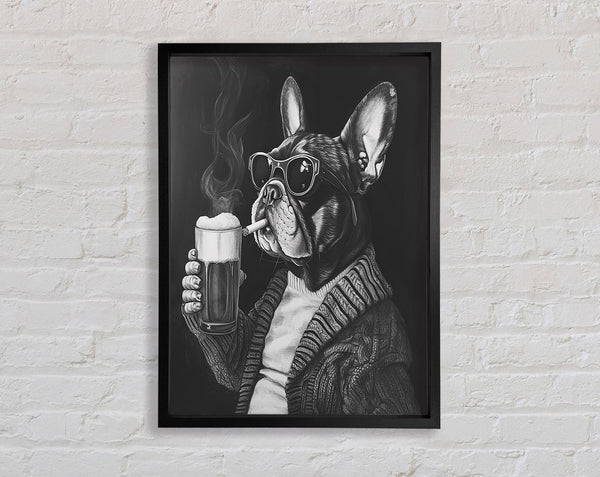 Pub Frenchie Framed Print
