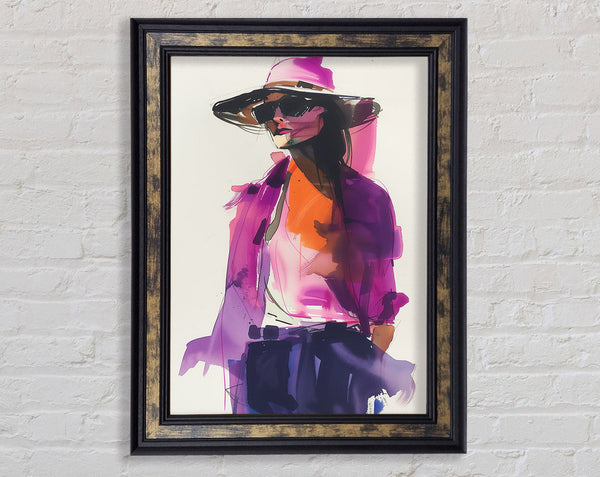 Purple Fashion Framed Print