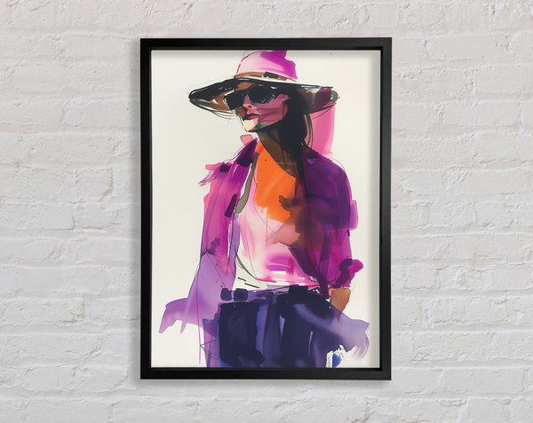 Purple Fashion Framed Print