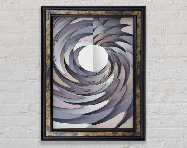 Purple Swirl Pattern Framed Print