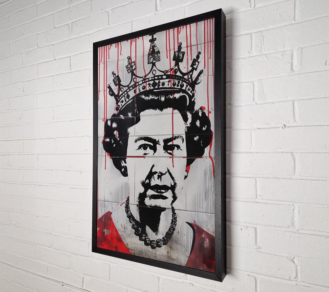  A Canvas Print of Queen Eilzabeth Banksy Canvas Print