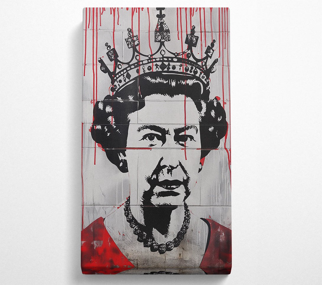  A Canvas Print of Queen Eilzabeth Banksy Canvas Print