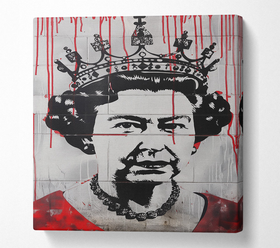  A Canvas Print of Queen Eilzabeth Banksy Canvas Print