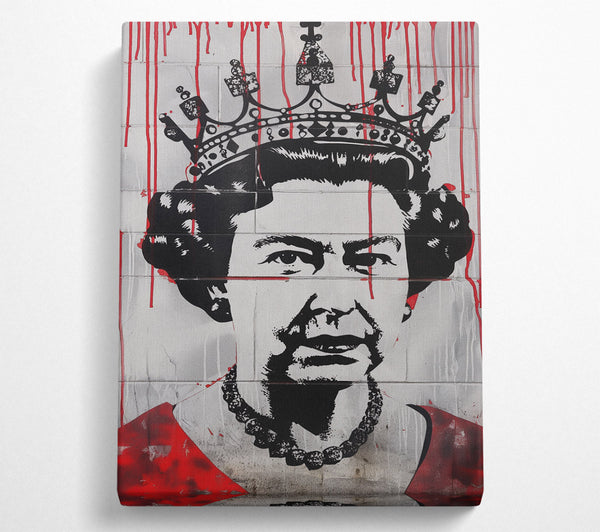  A Canvas Print of Queen Eilzabeth Banksy Canvas Print