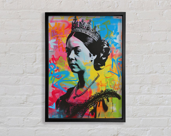 Queen Victoria Graffiti Framed Print