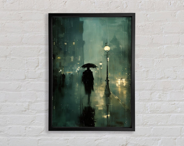 Rain Walk Framed Print
