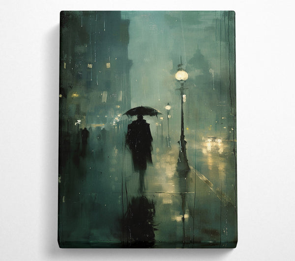  A Canvas Print of Rain Walk Canvas Wall Art