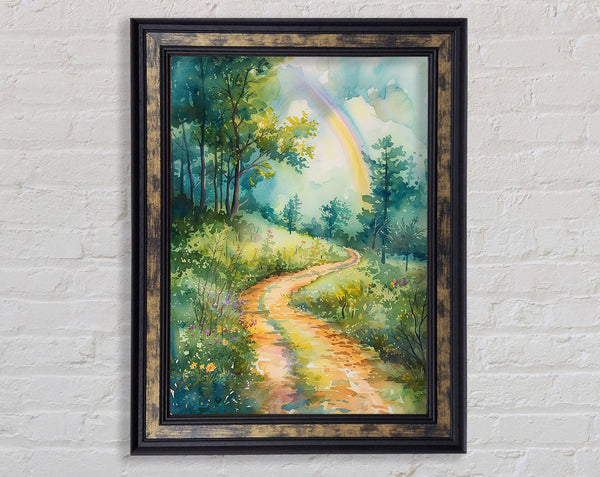 Rainbow Woodlands Framed Print