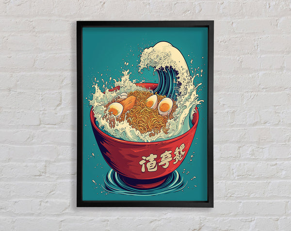 Ramen Wave Framed Print
