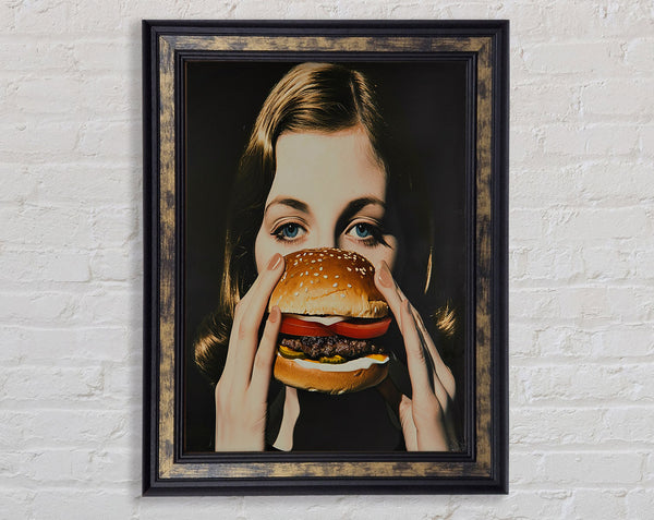 Ready To Eat The Burger Framed Print